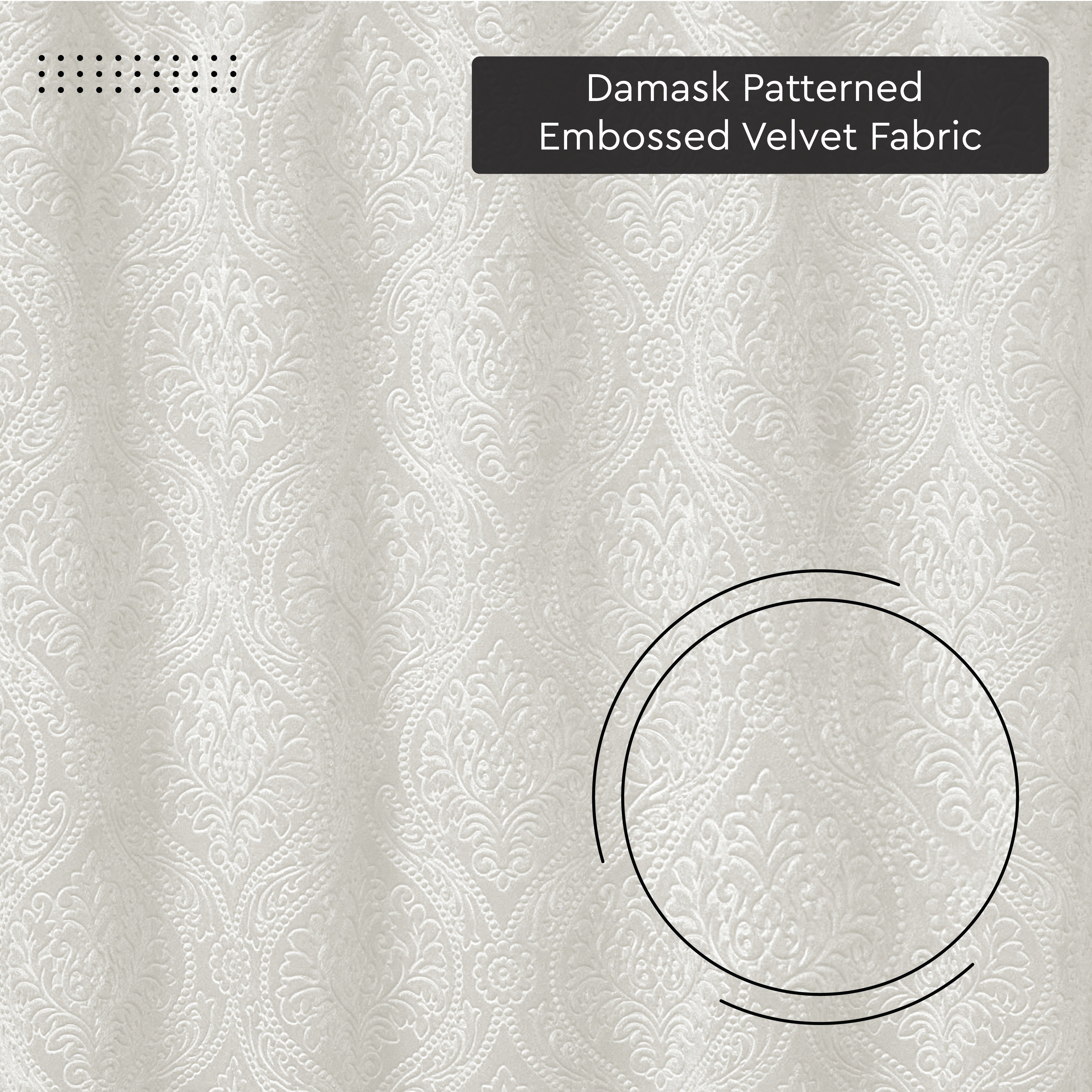 Embossed Velvet Cream Fabric by Meter