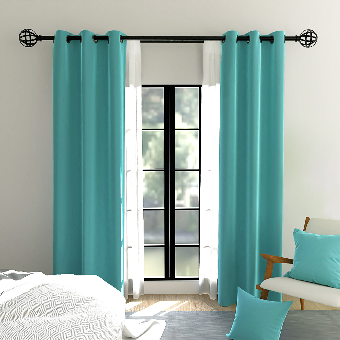 Blackout Polyester Fabric for Curtains - By the Meter - Perfect for use as Door Curtains, Window Panel Drapes for Bedrooms, Blackout Blinds