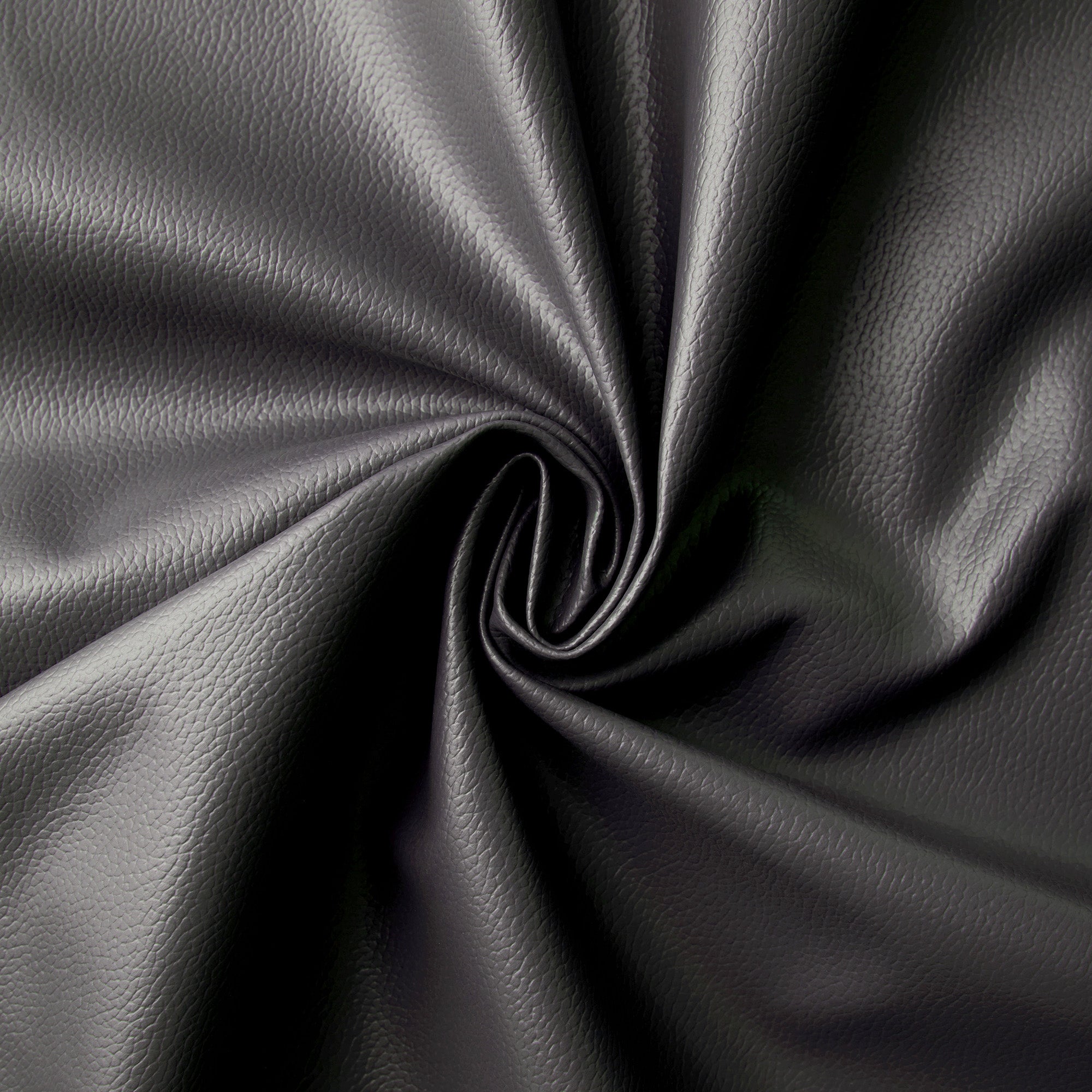 PVC Leather Dark Grey Cushion Cover (Pack of 1)