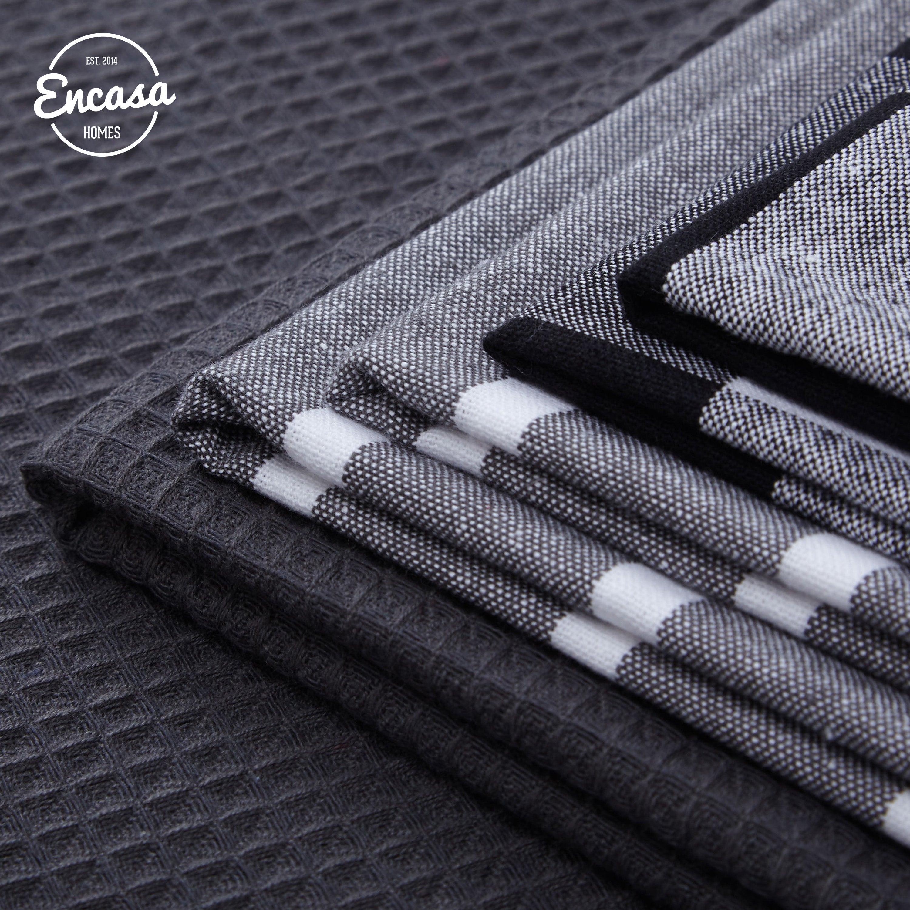 Cotton Grey Kitchen Towel (Pack of 5)
