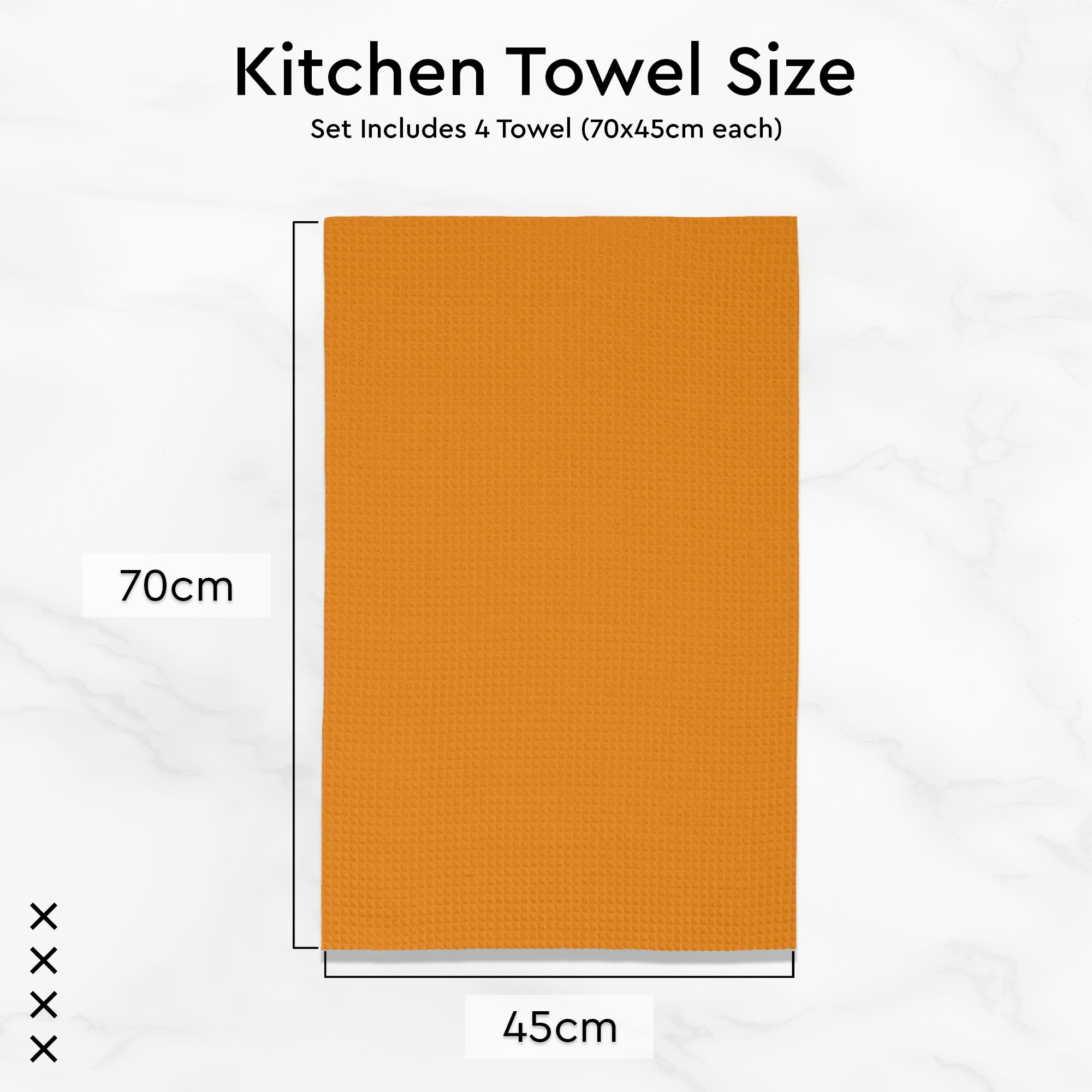 Cotton Gold Kitchen Towel (Pack of 4)
