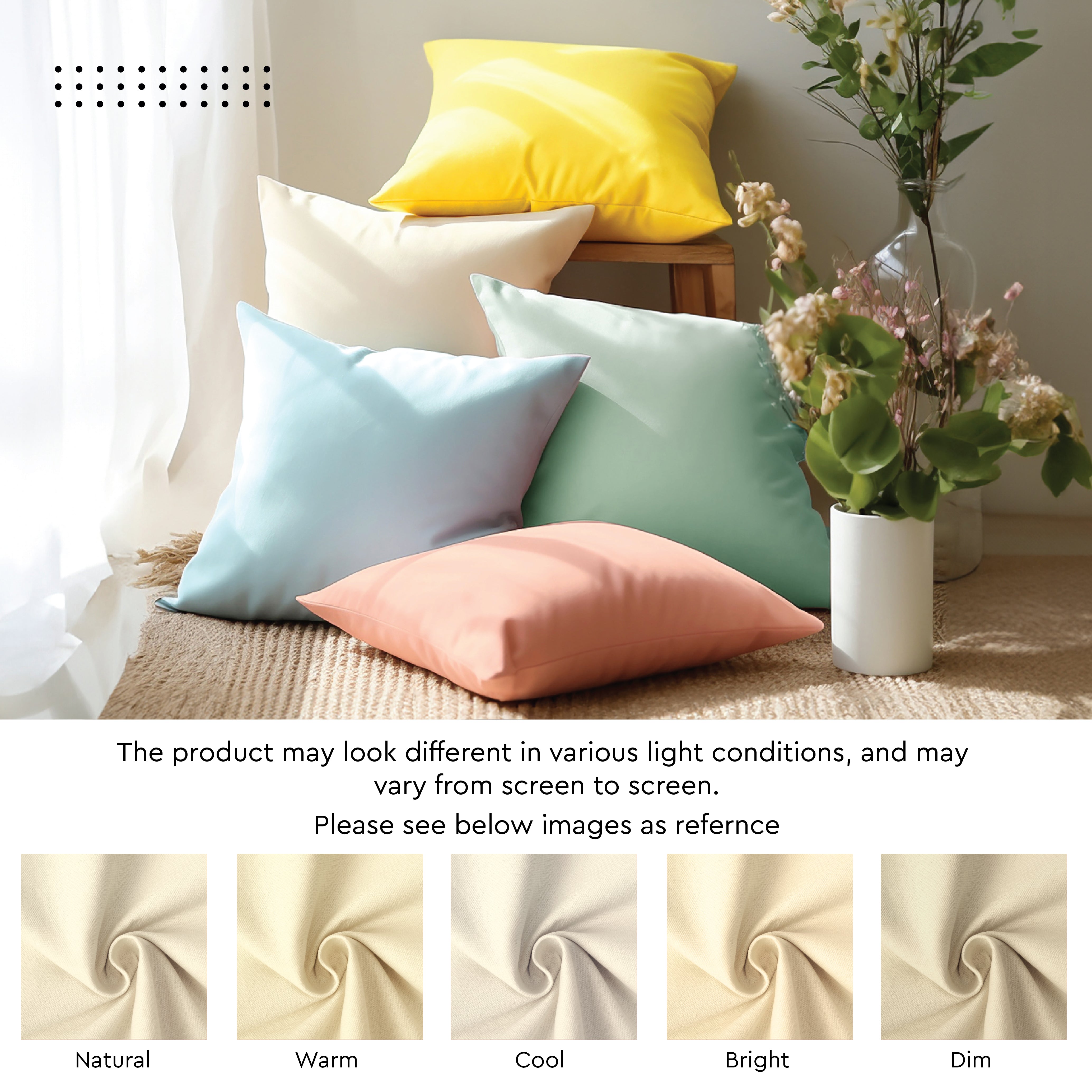 Cotton Canvas Cushion Cover