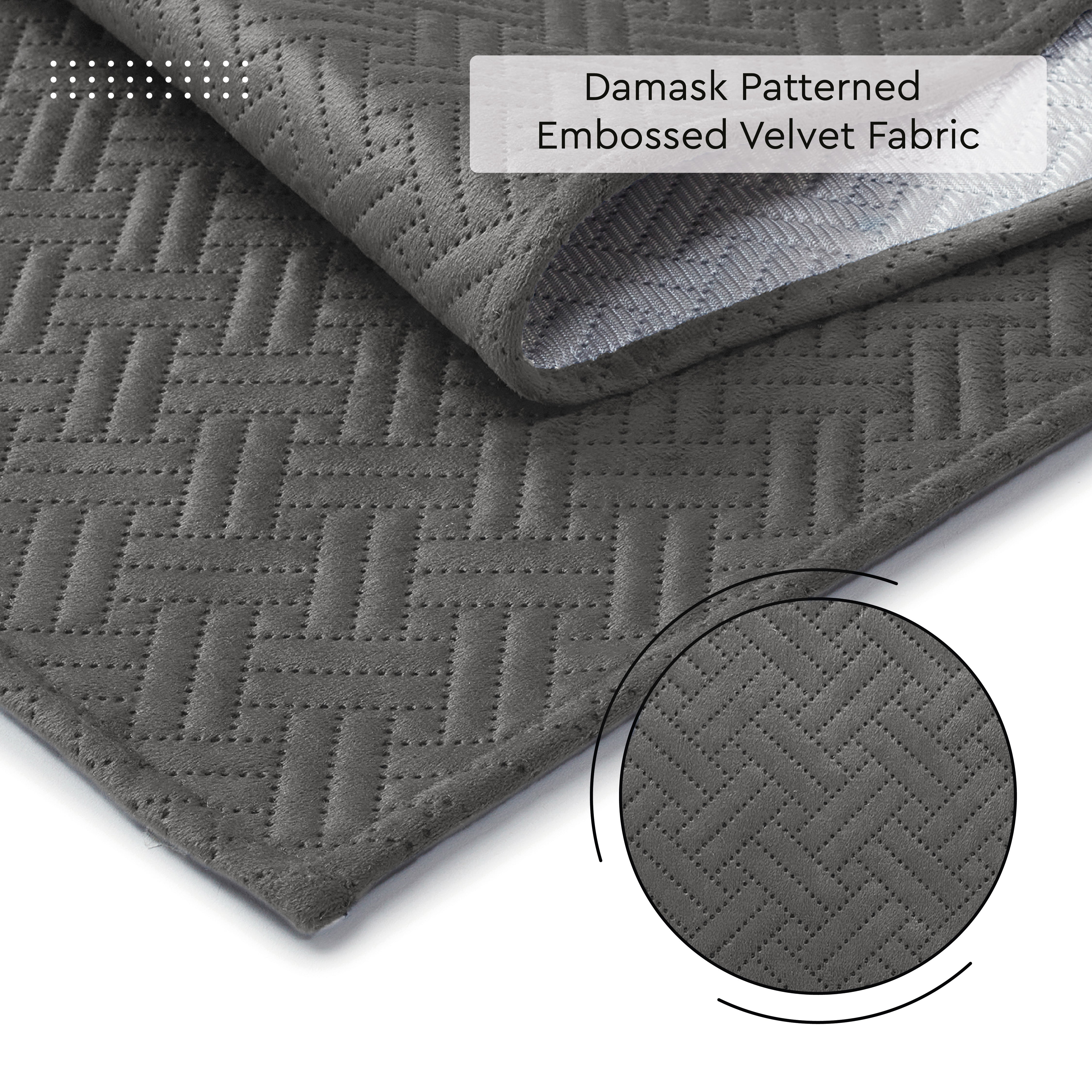 Quilted Velvet Fabric by Meters 54 Inches Wide | 170 GSM | Ideal For Curtain, Cushion, Upholstery, Bags