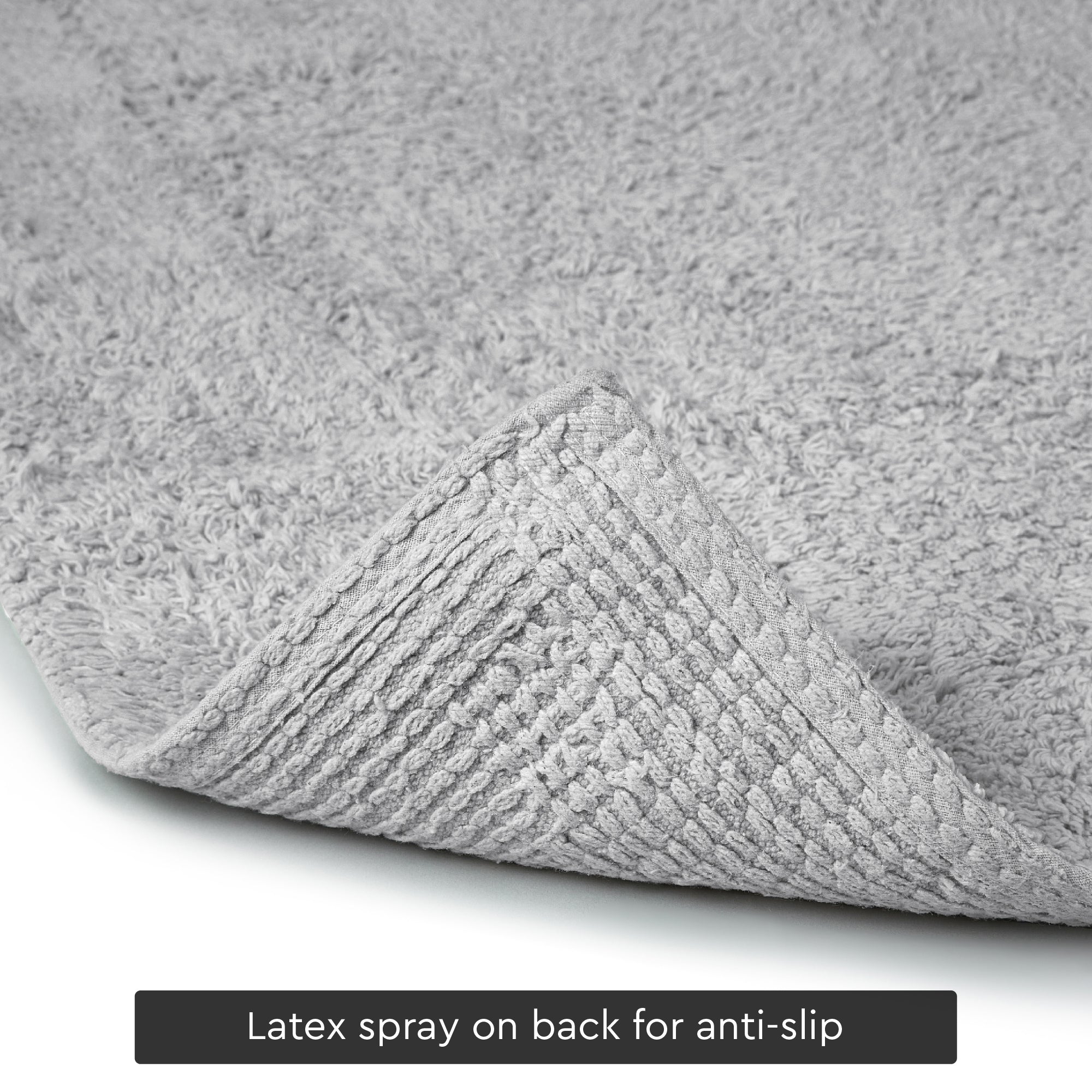 Cotton Grey Bathmat (Pack of 2)