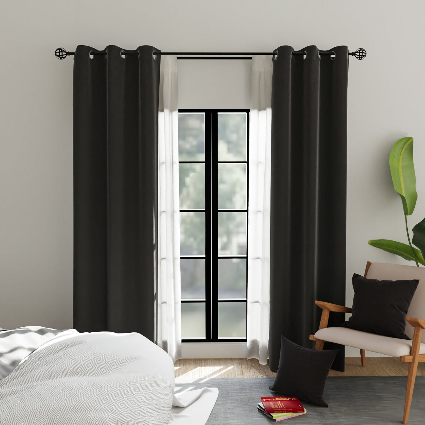 Blackout Polyester Fabric for Curtains - By the Meter - Perfect for use as Door Curtains, Window Panel Drapes for Bedrooms, Blackout Blinds