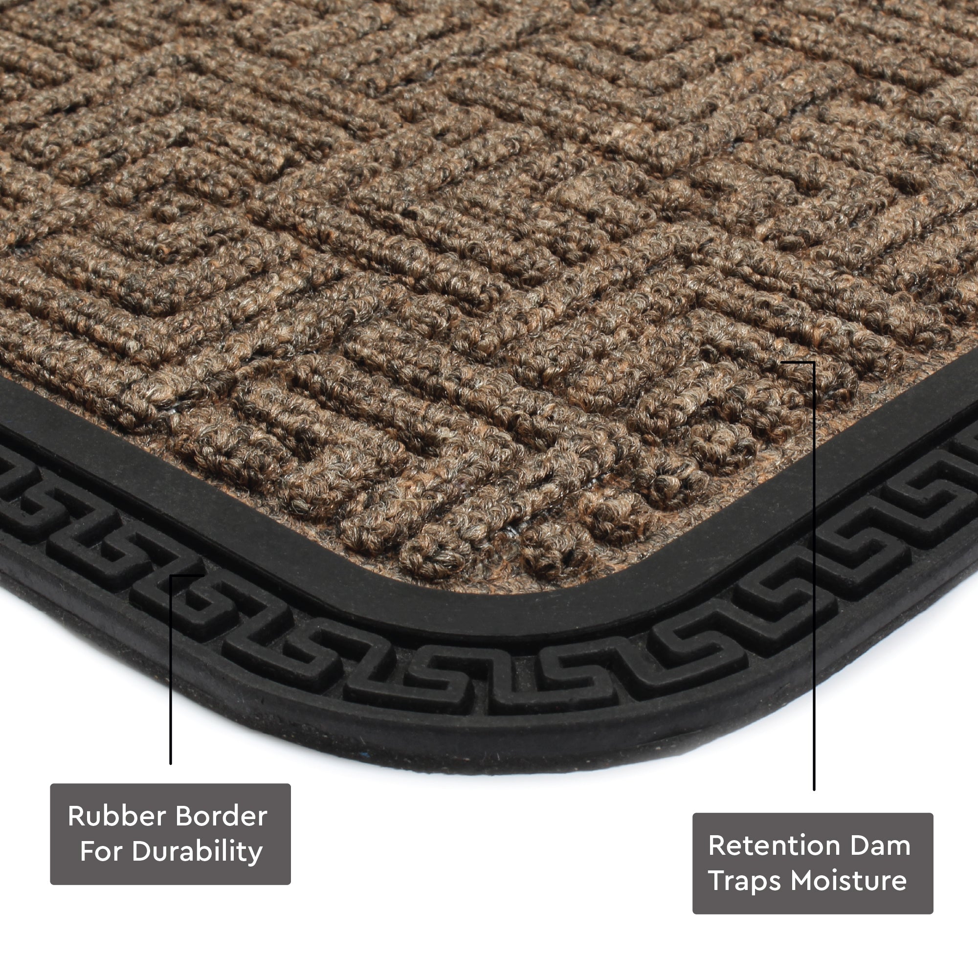Polypropylene Main Door Entrance Mats Welcome Mat with Rubber Border | Anti Slip Rubber Backing | Ideal for Home, Outdoor, Balcony, Office | Pack of 1