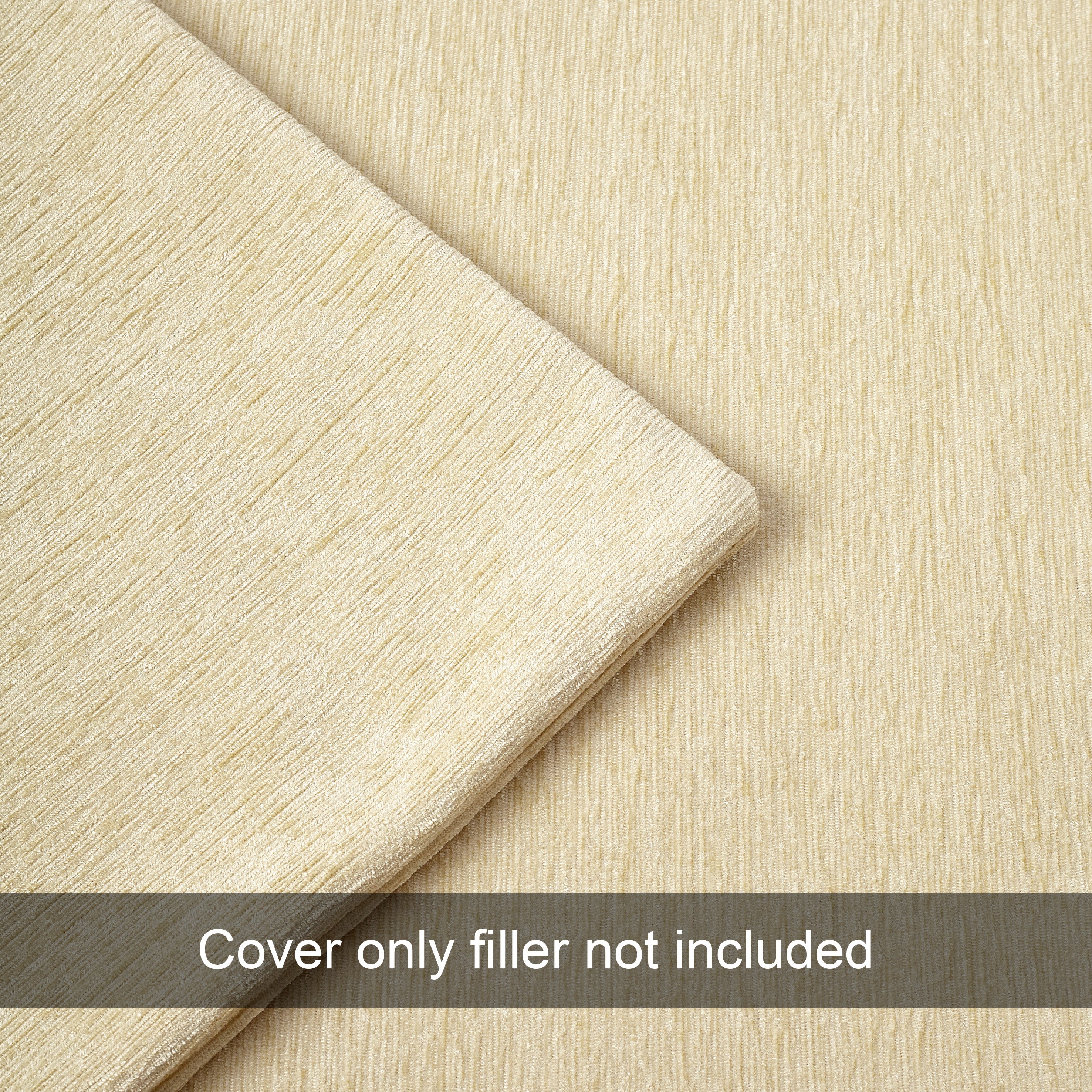 Chenille Cream Cushion Cover (Pack of 2)