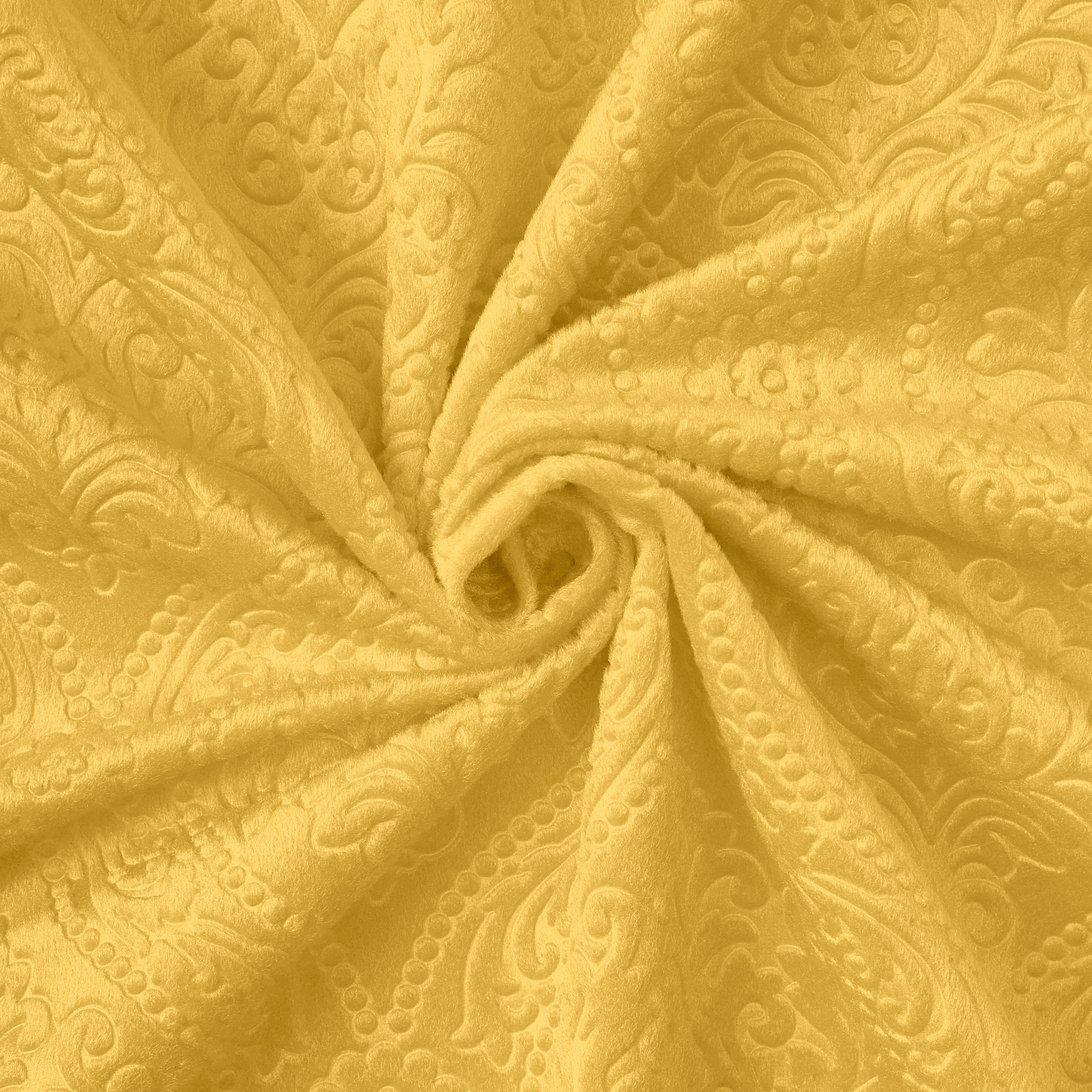 Embossed Velvet Lemon Yellow Cushion Cover (Pack of 2)