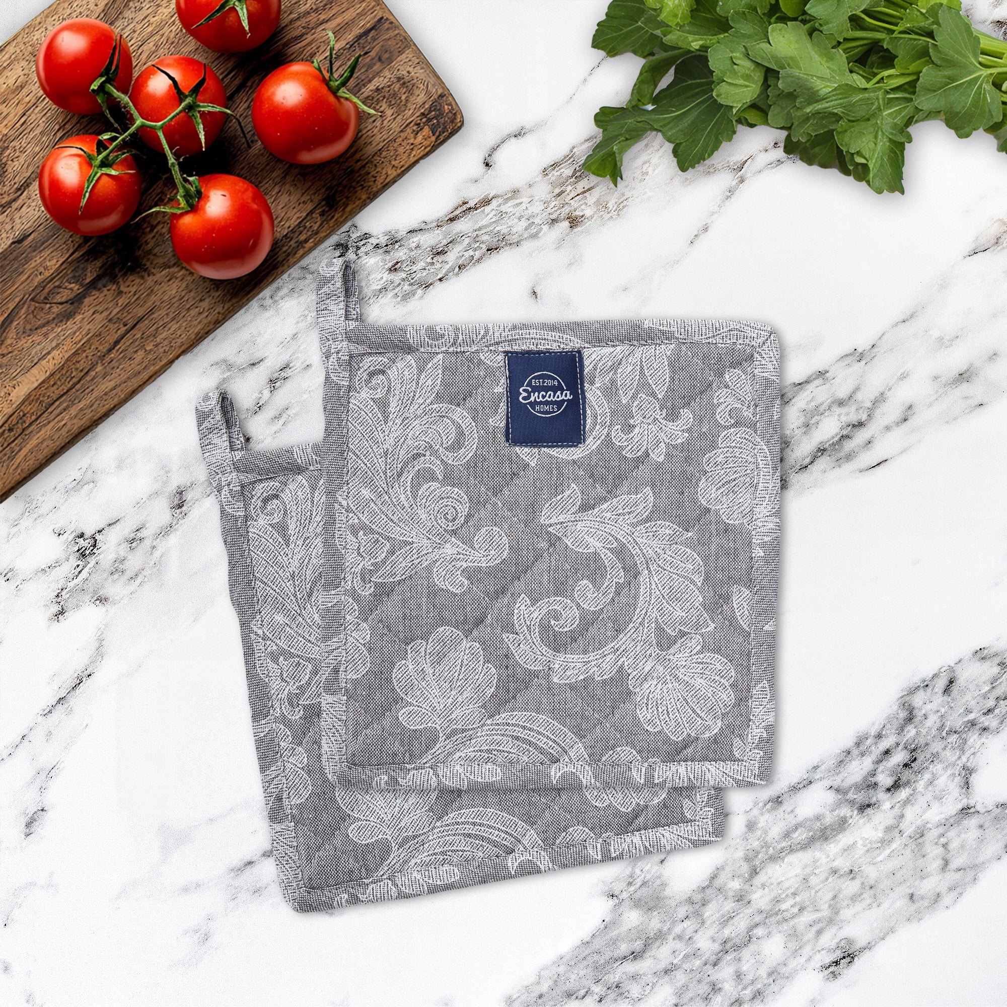 Cotton Grey Potholder (Pack of 2)