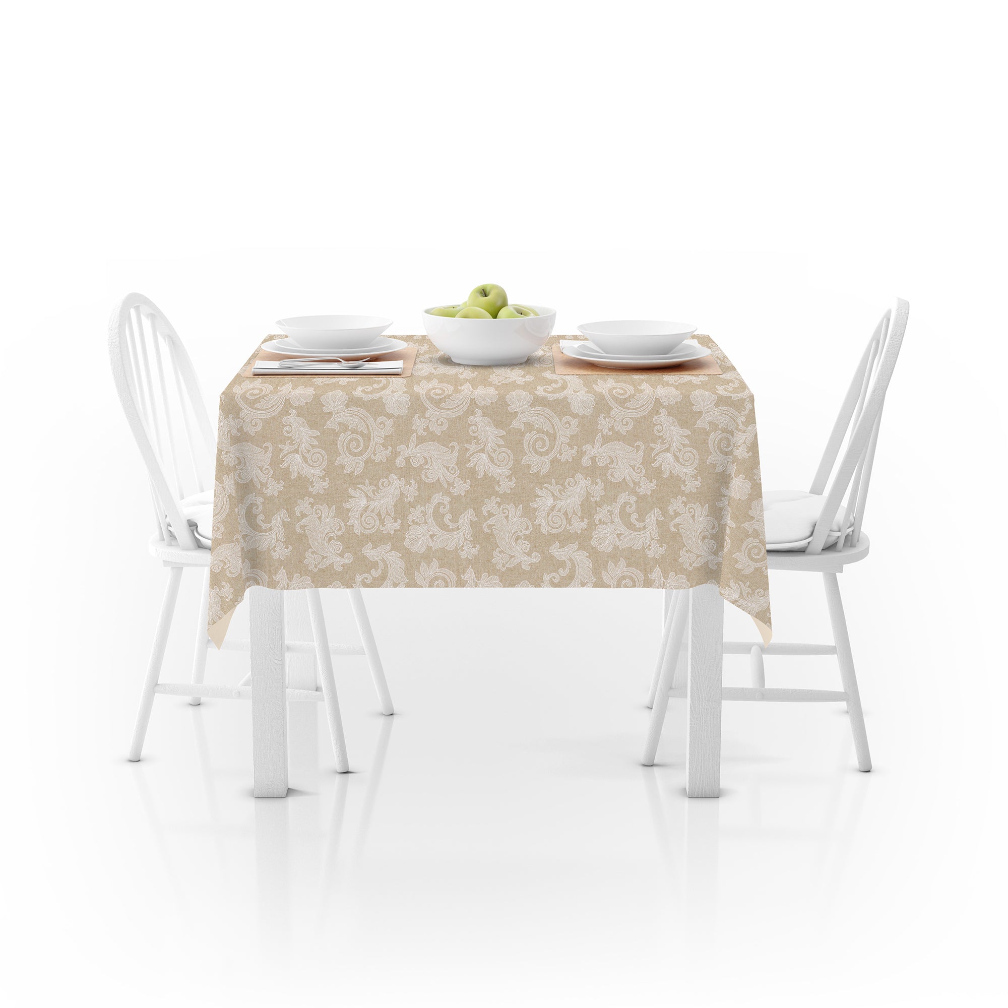 Cotton Beige Table Cloth (Pack of 1)