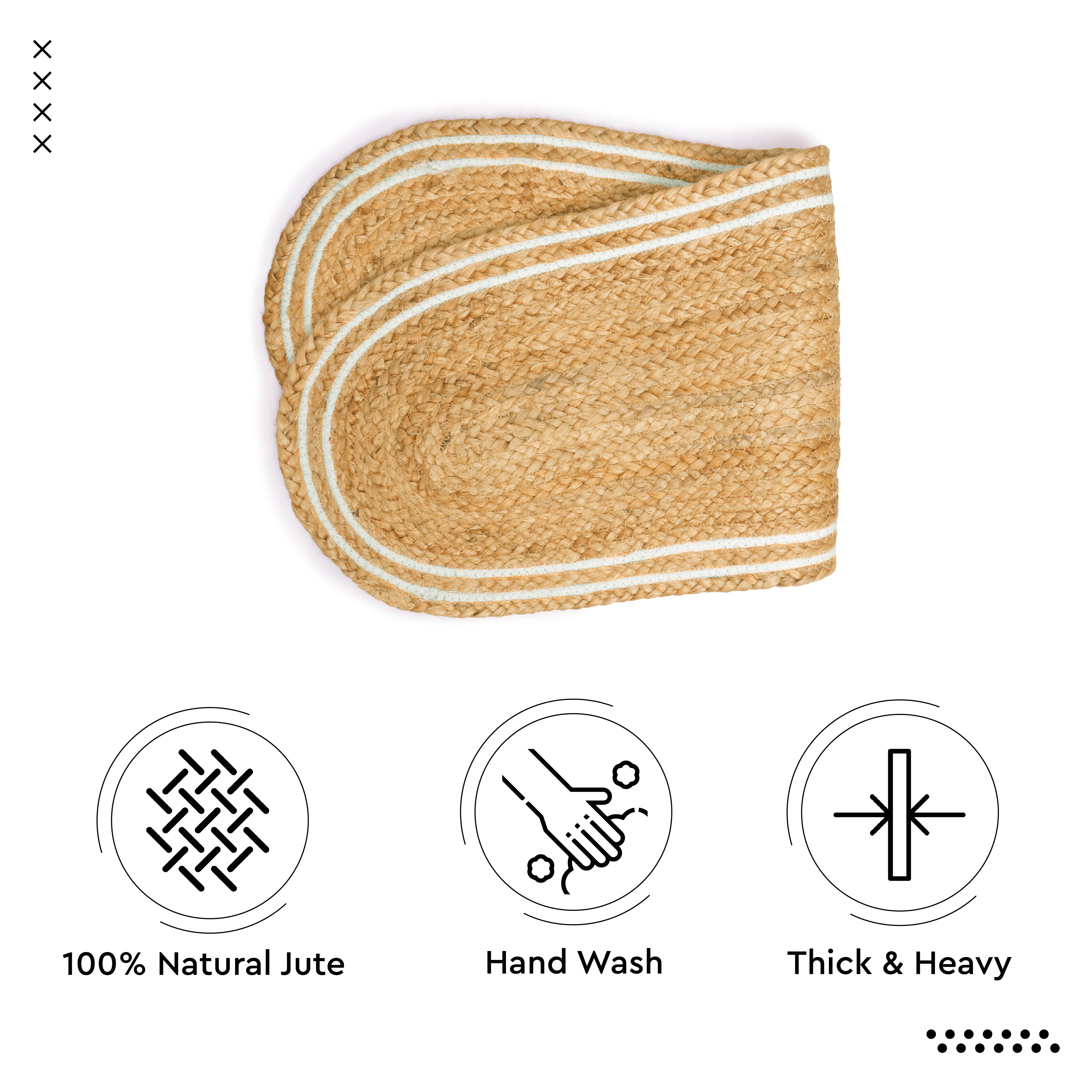 Jute Off White & Jute Natural Bleach Table Runner