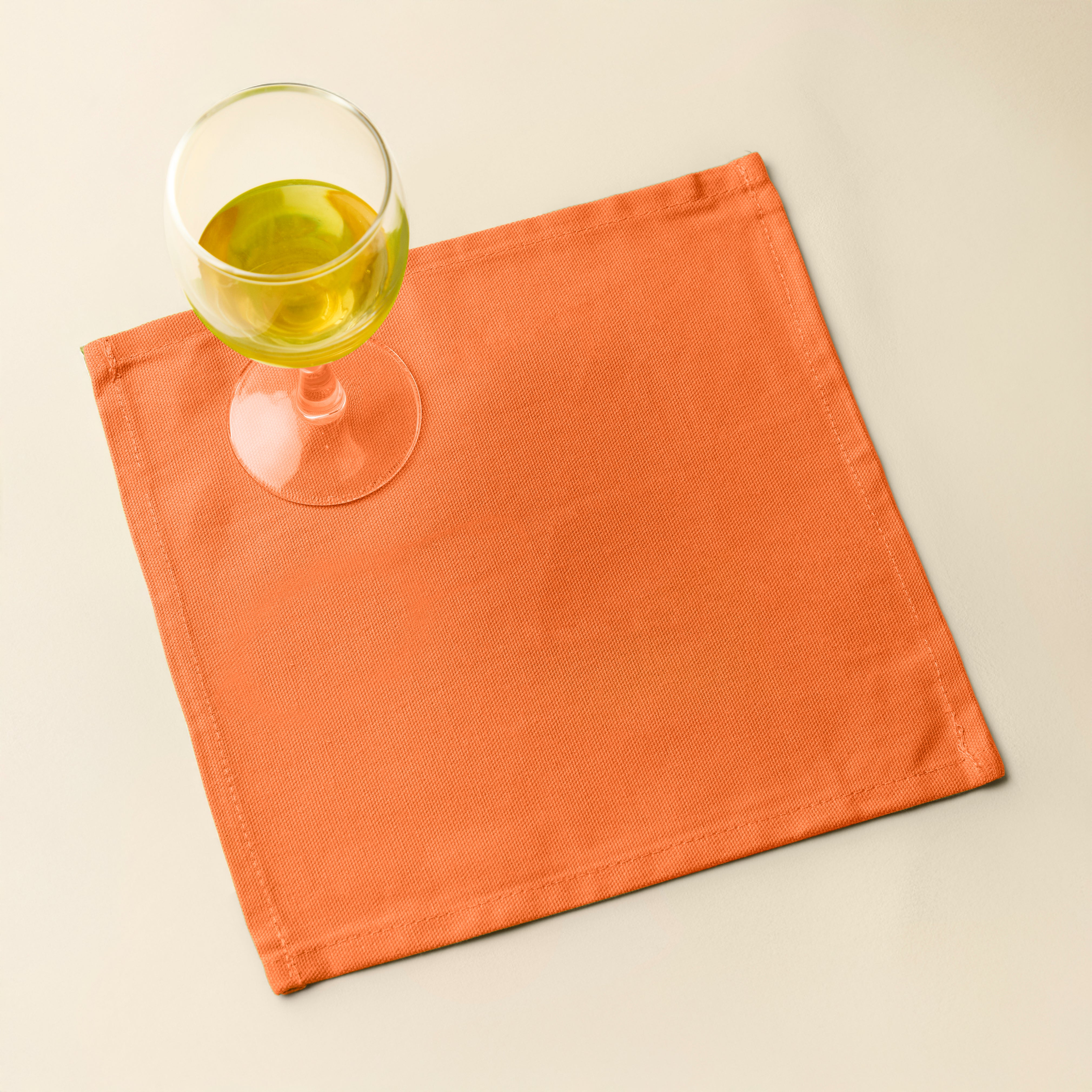 Cotton Orange Table Napkins (Pack of 12)