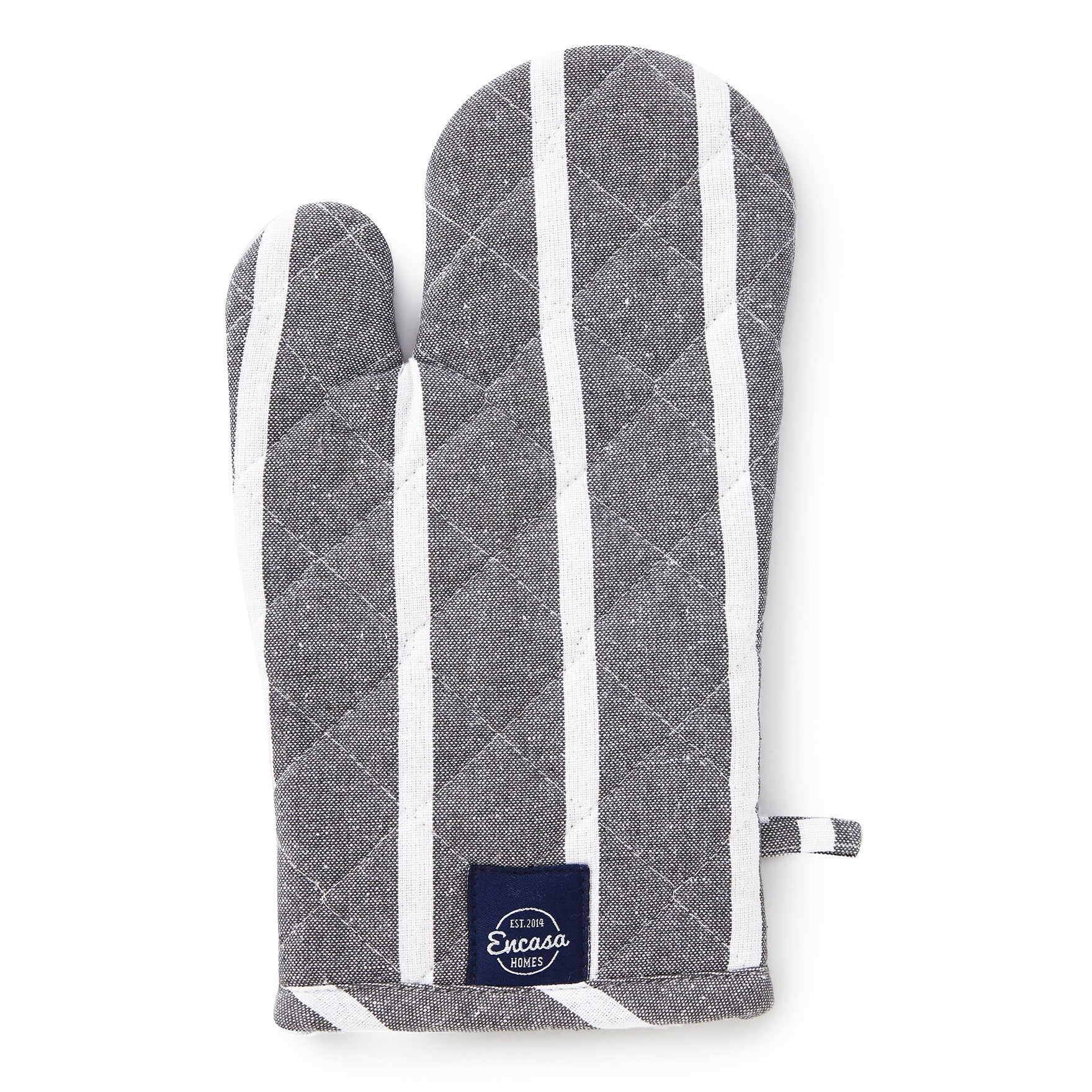 Cotton Roma Grey Stripes Oven Gloves (Pack of 2)
