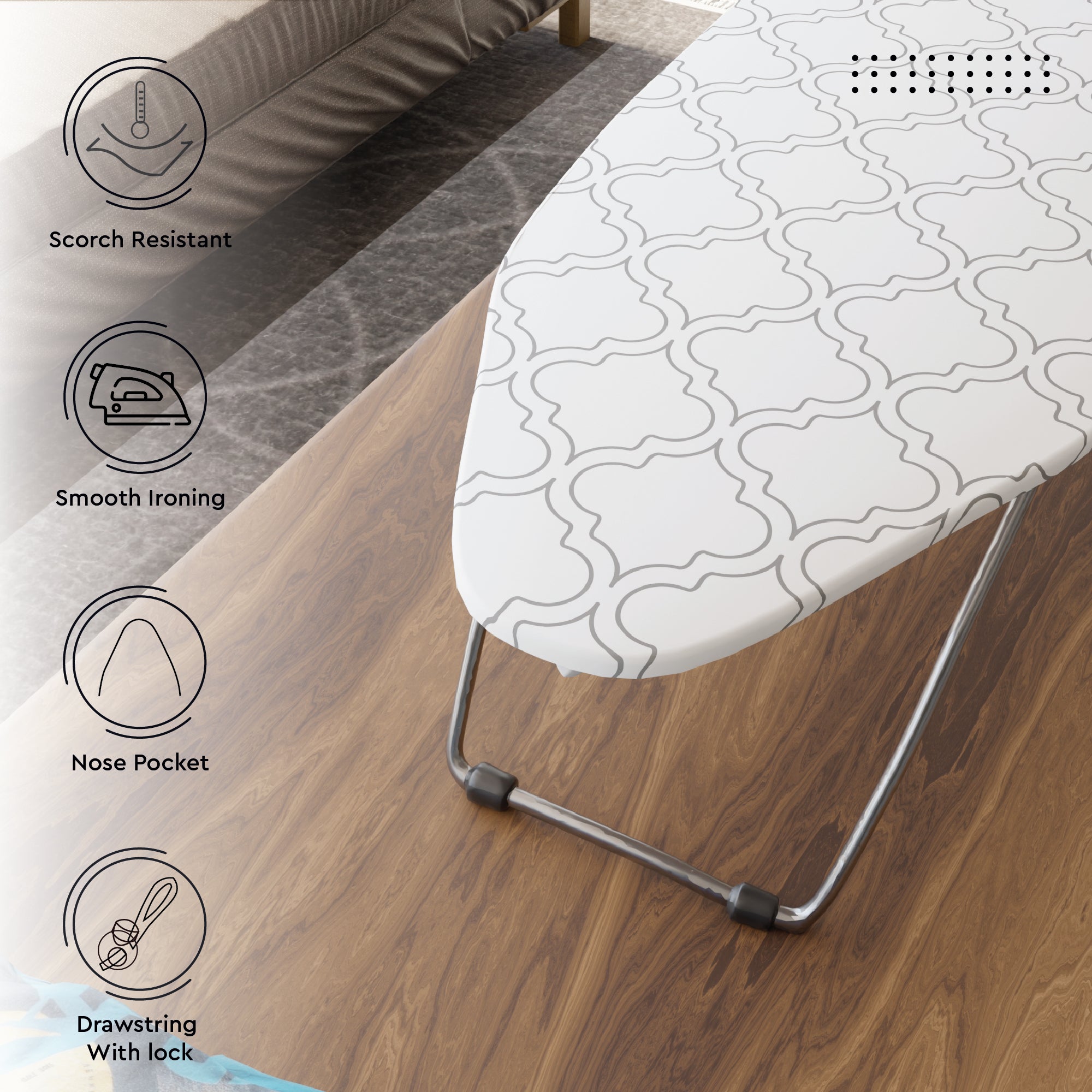 White Tiles Ironing Board Cover
