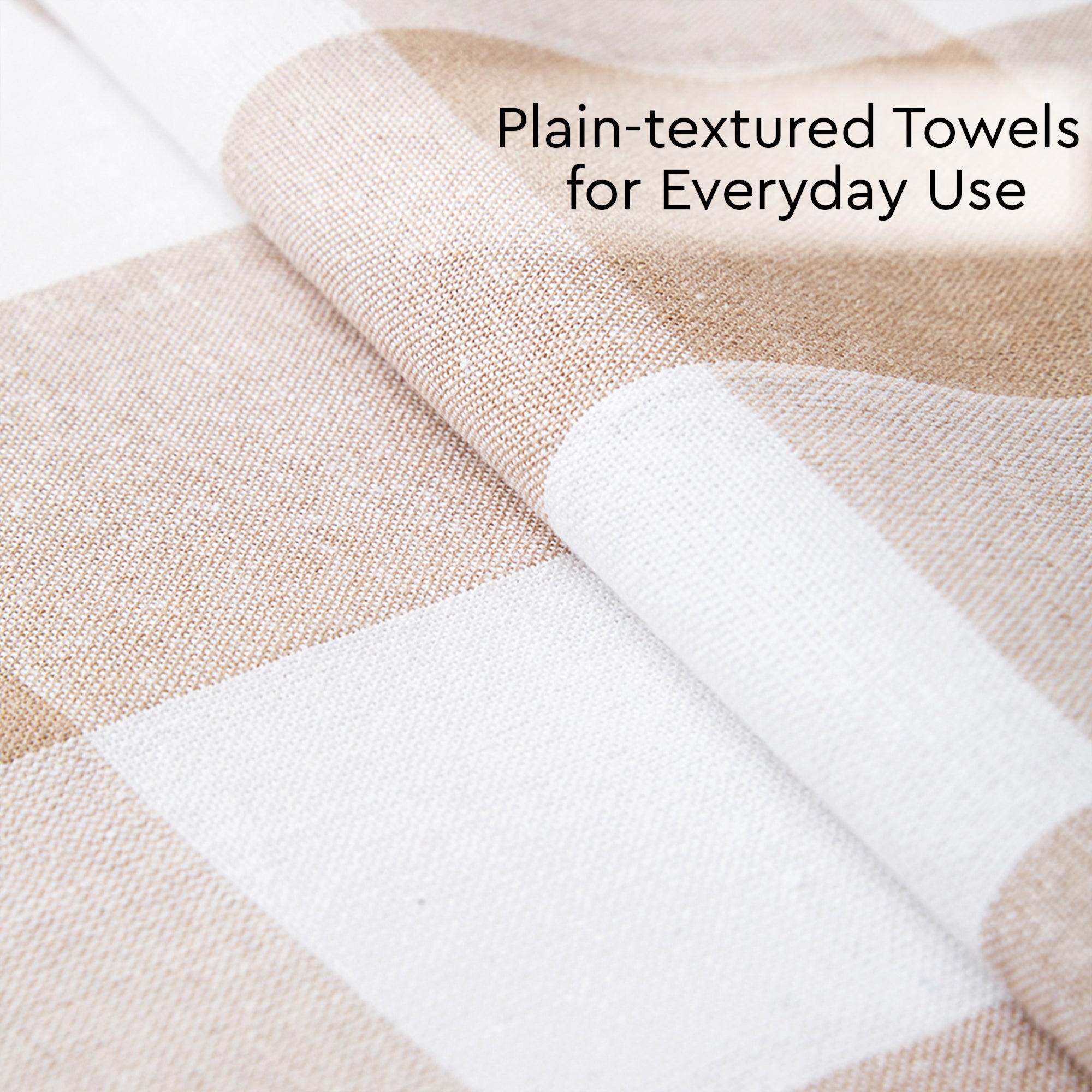 Cotton Buffalo Beige Checks Kitchen Towel (Pack of 4)