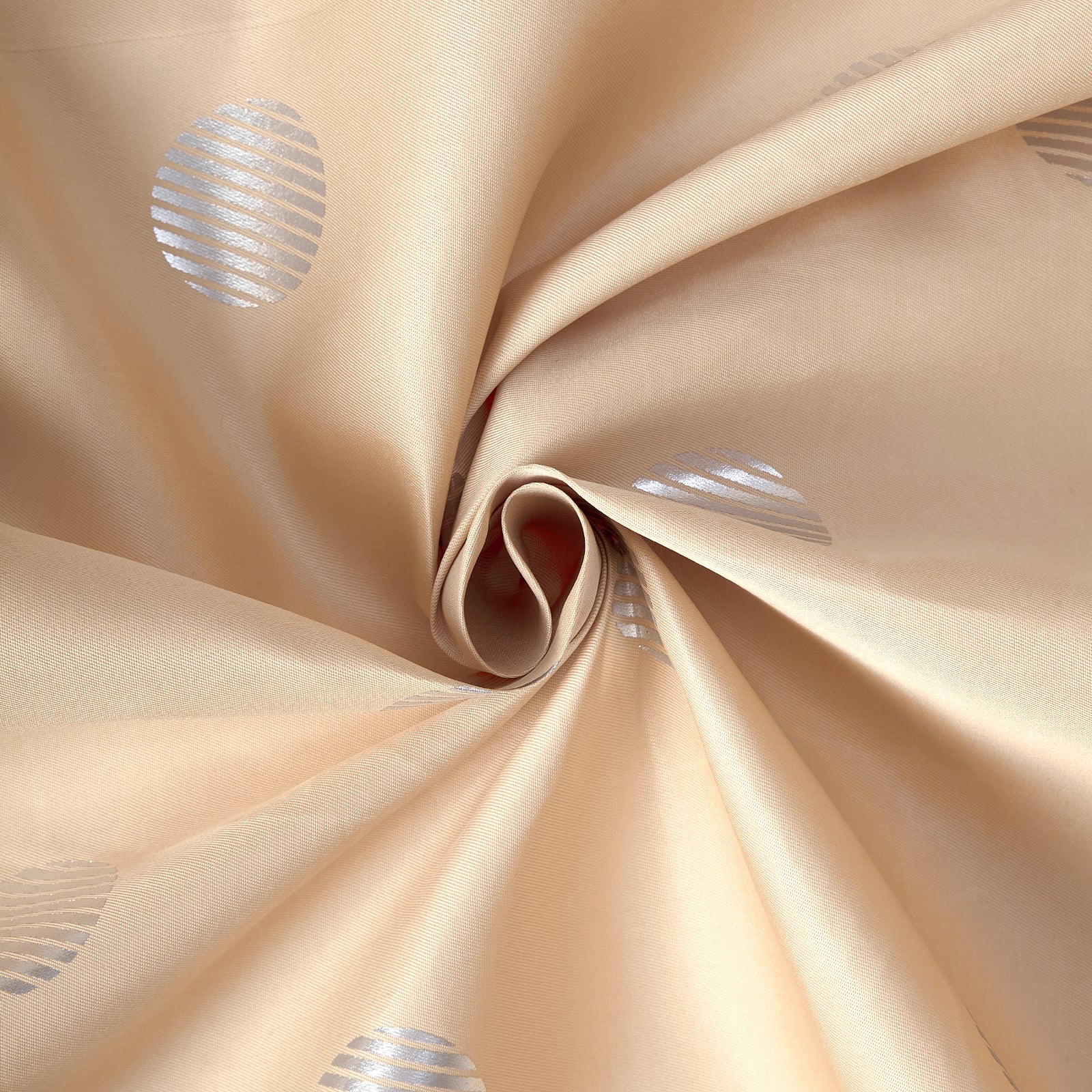 Polyester Dollar Beige Curtain (Pack of 2)