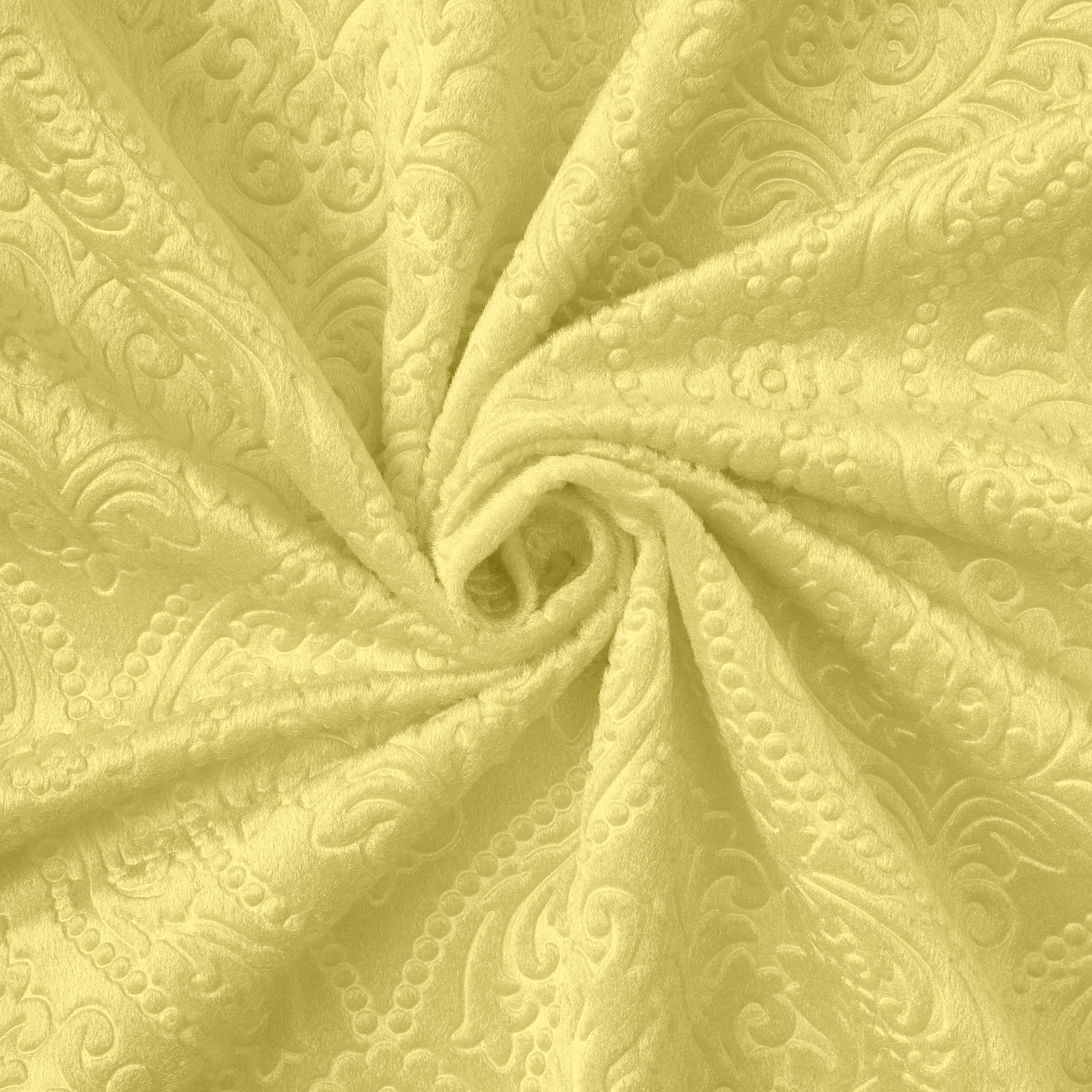 Embossed Velvet Pale Lime Cushion Cover (Pack of 2)