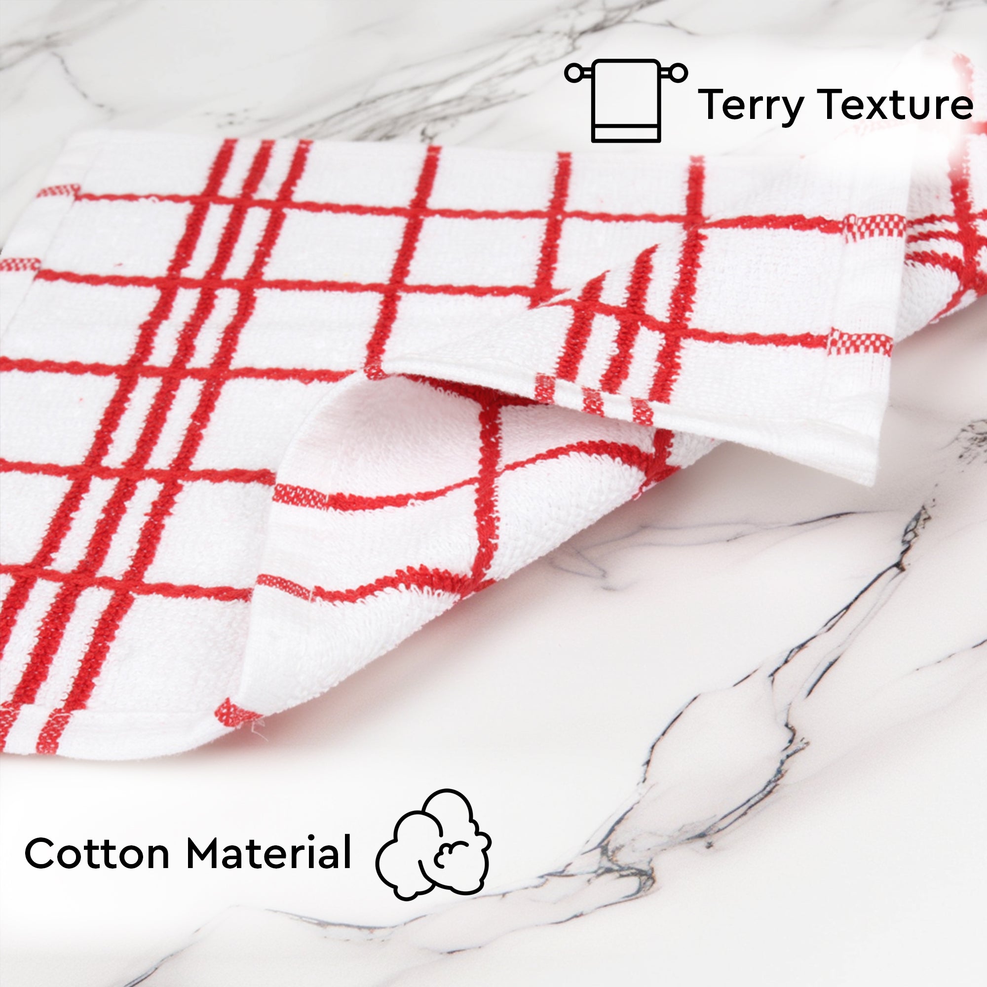 Cotton Red Combo-1 Bath Towel (Pack of 6)