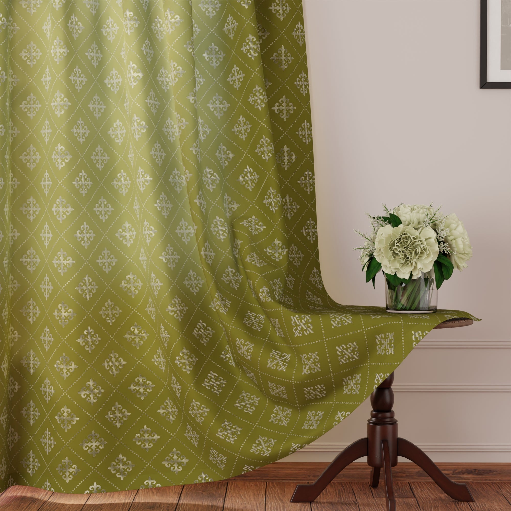 Micro Moroccan Olive Curtain (Pack of 2)