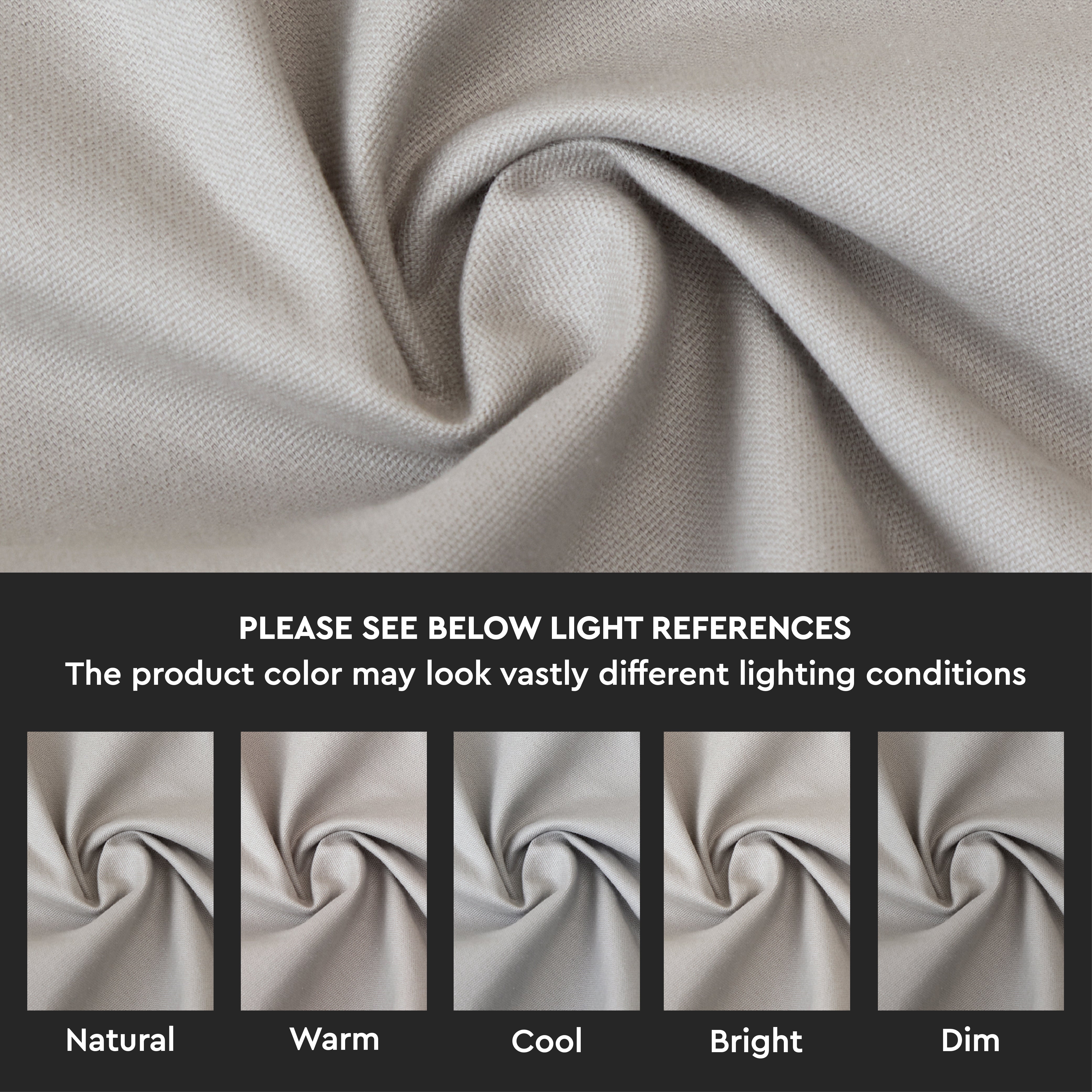 Cotton Light Grey Table Cloth (Pack of 1)