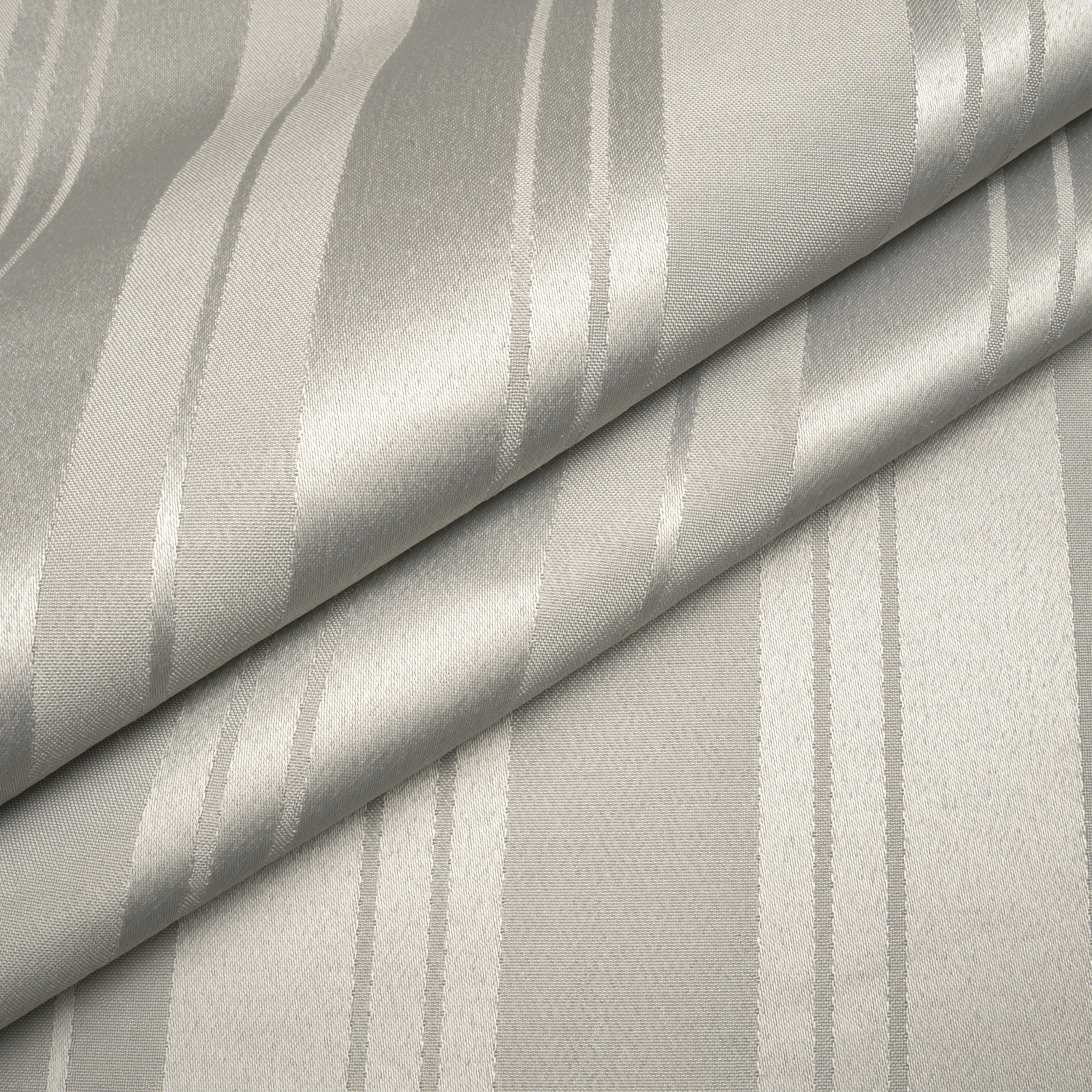 Polyester Stripe Grey Shower Curtain (Pack of 1)