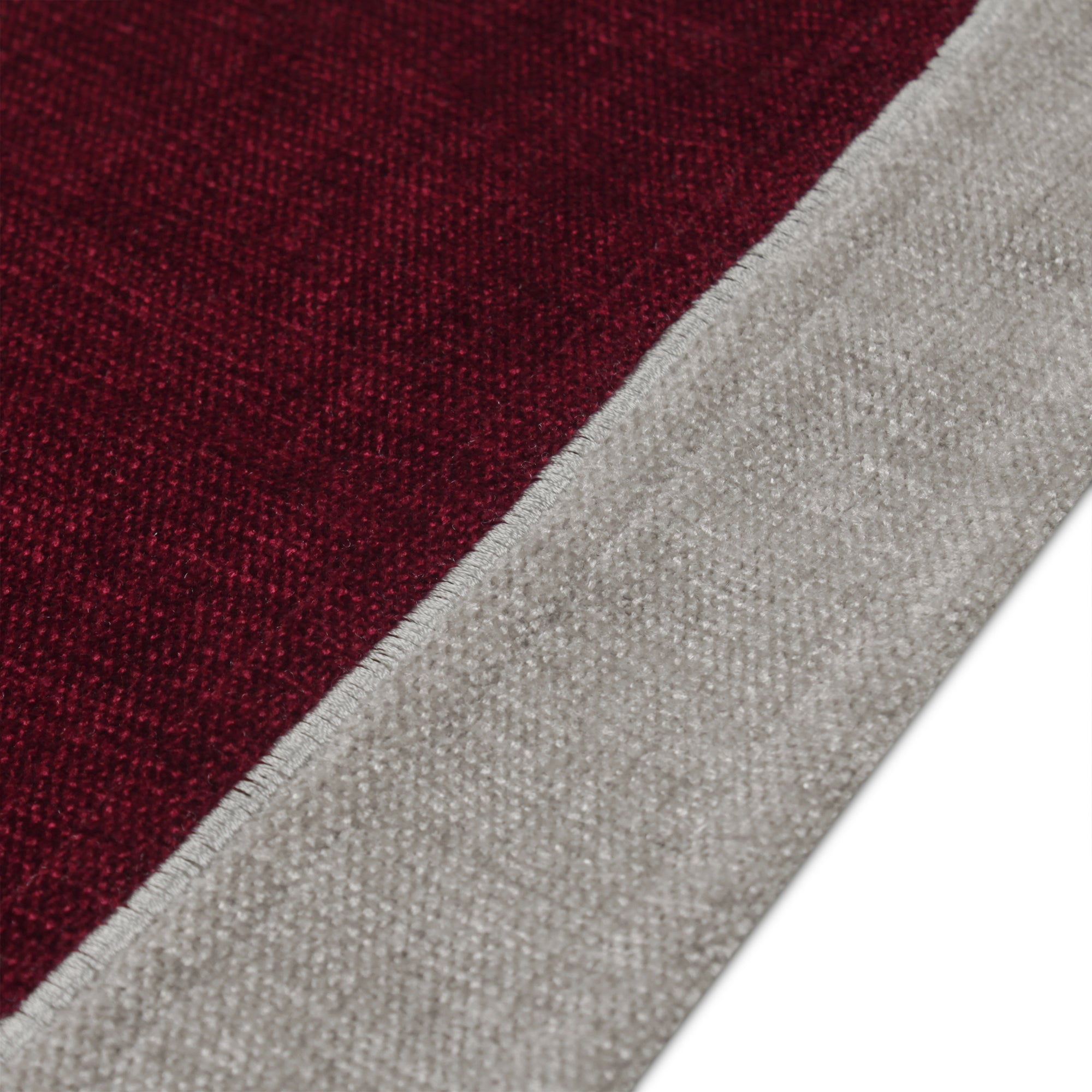 Cotton Grey & Maroon Table Runner (Pack of 1)