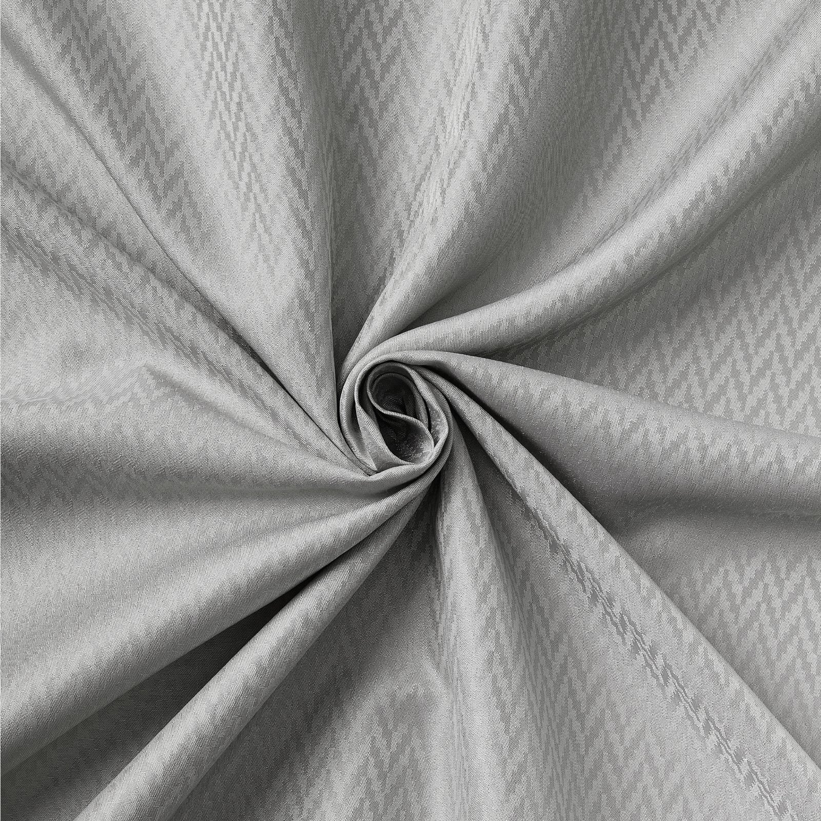 Polyester ZZ Light Grey Shower Curtain (Pack of 1)
