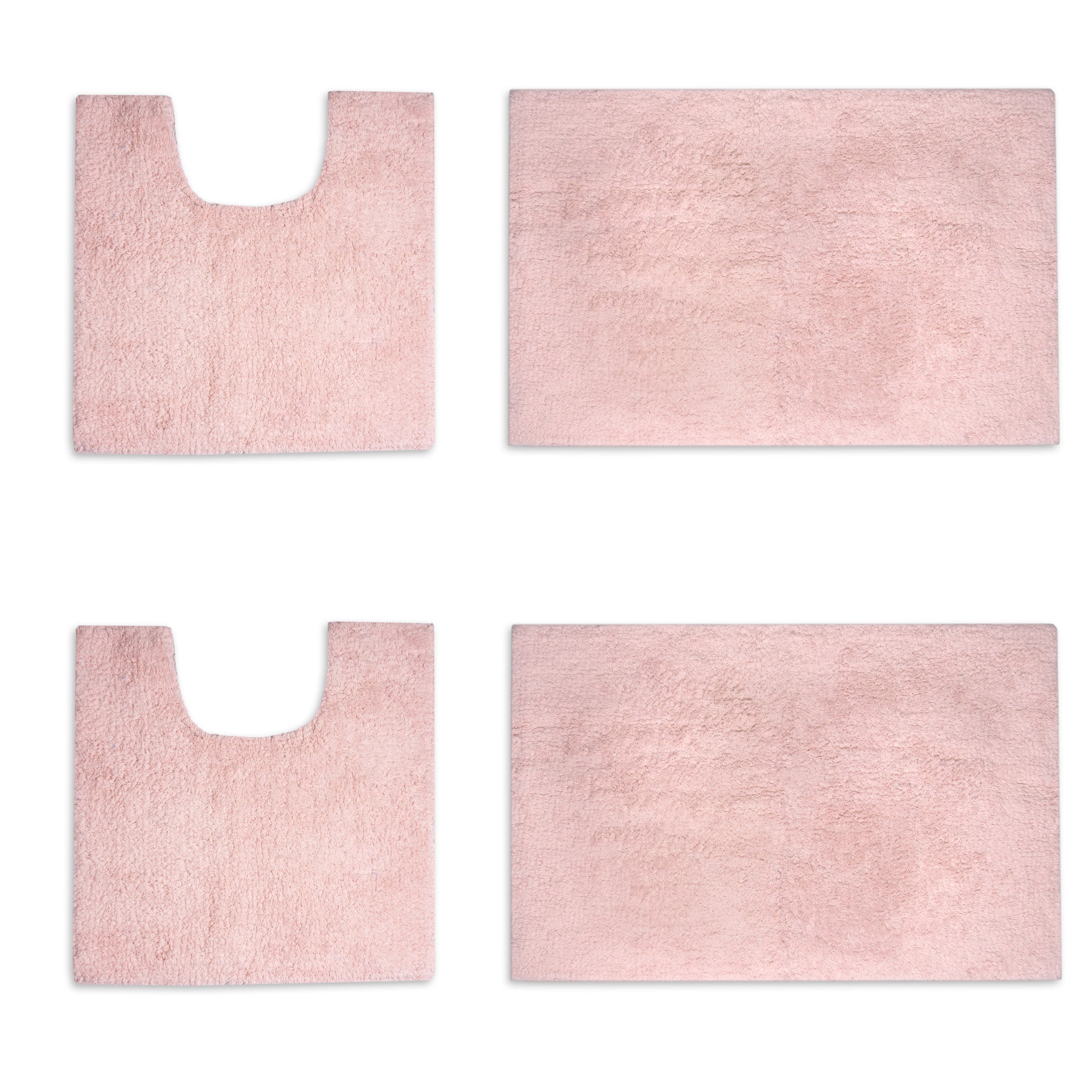 Cotton Peach Bathmat (Pack of 4)