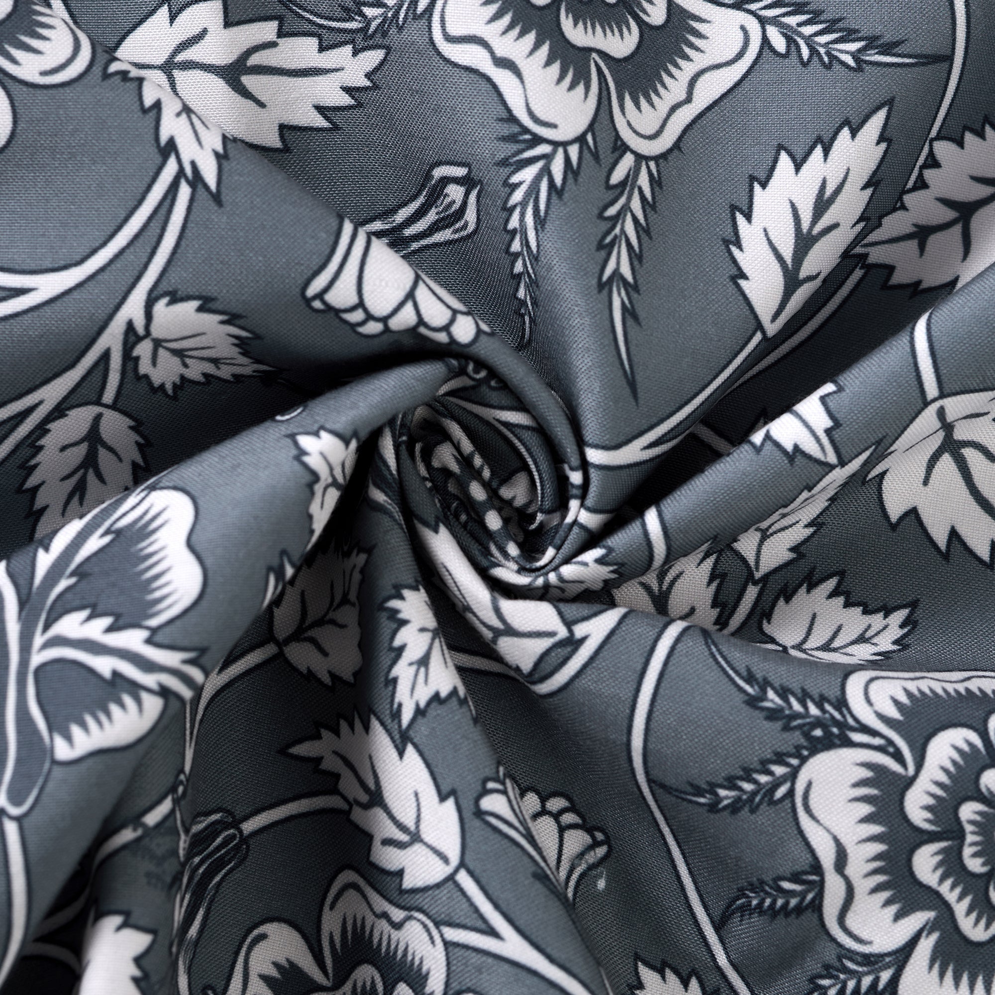 WR Spun Polyester French Grey Printed Table Cloth (Pack of 1)