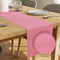 Embossed Velvet Pink Table Runner