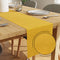 Embossed Velvet Lemon Yellow Table Runner