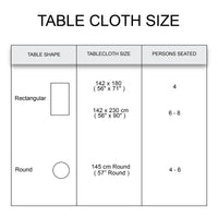 cotton 6 to 8 seater rectangular table cloth