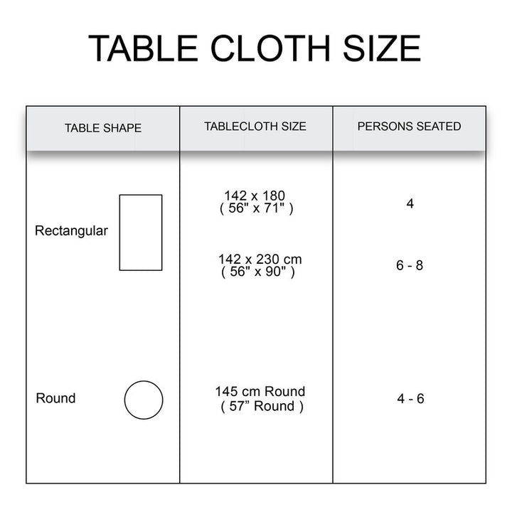 cotton 6 to 8 seater rectangular table cloth