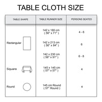 cotton 4 to 6 seater rectangular table cloth