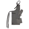 Cotton Grey Apron + Oven Glove + Pot Holder (Pack of 3)