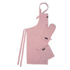 Cotton Ticking Red Apron + Oven Glove + Pot Holder (Pack of 3)