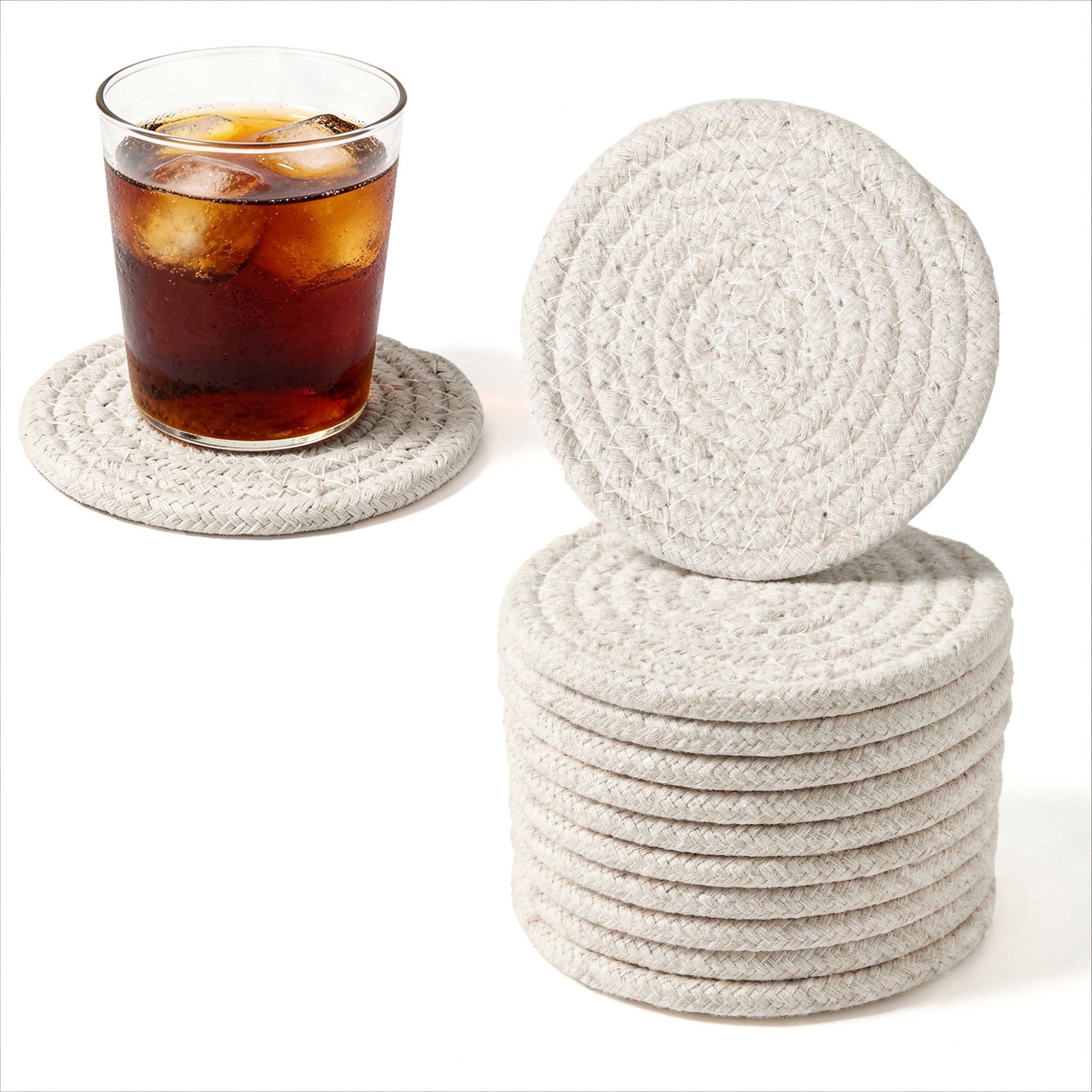 Cotton Off White Coaster