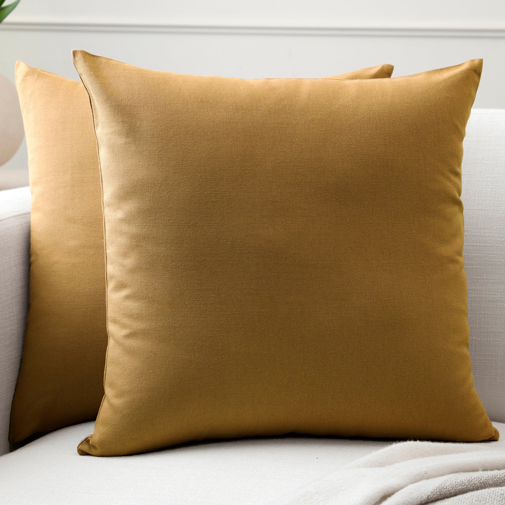Canvas Mustard Cushion Cover