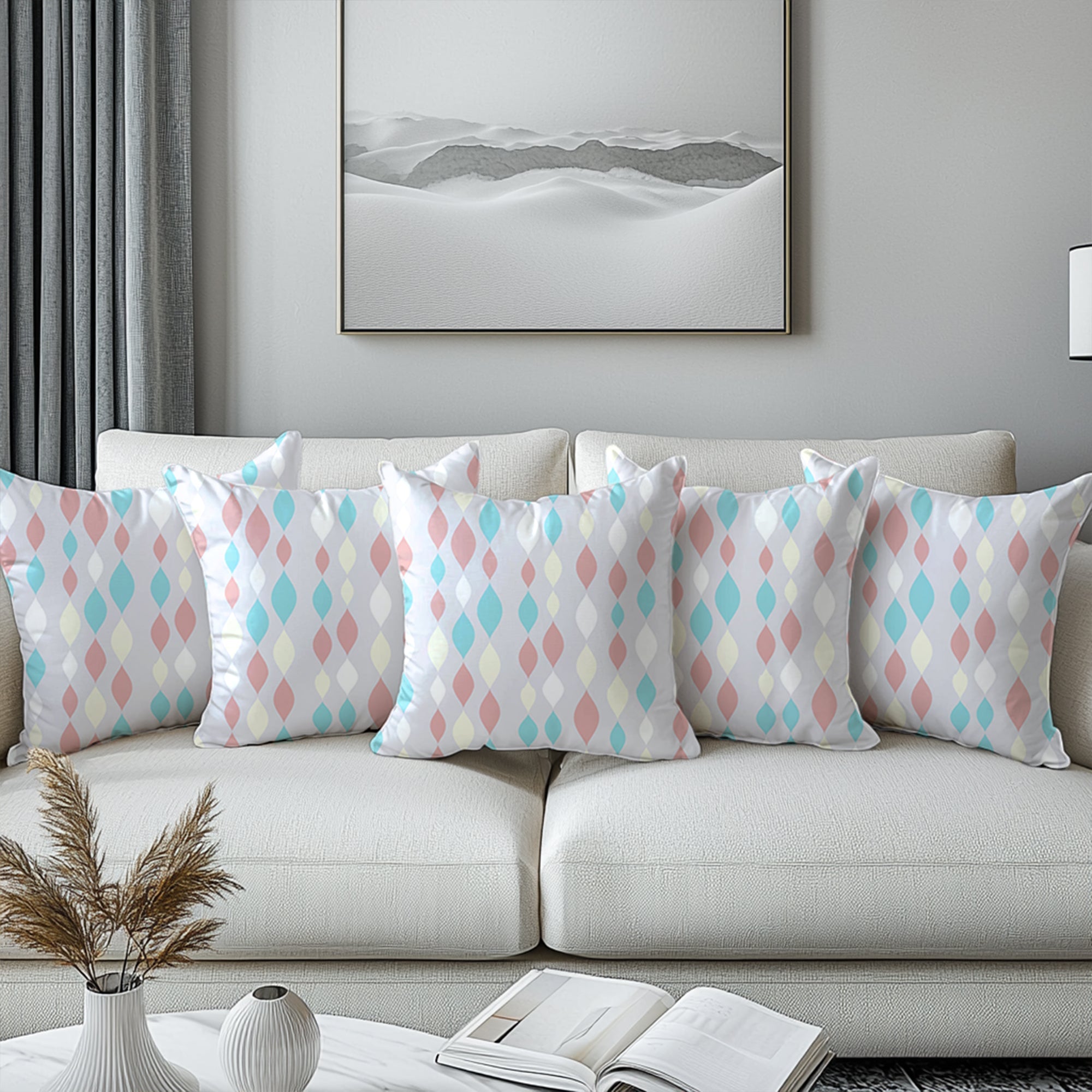 Micro Teardrops Lilac Cushion Cover