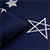 Blackout Polyester Star Navy Cushion Cover (Pack of 2)