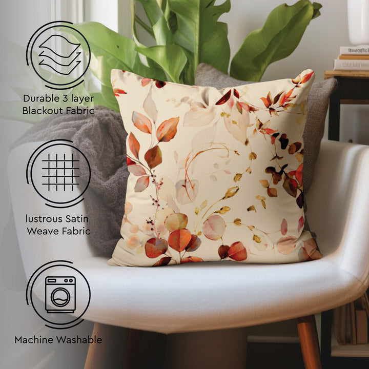 Blackout Polyester L1 Orange Cushion Cover (Pack of 2)