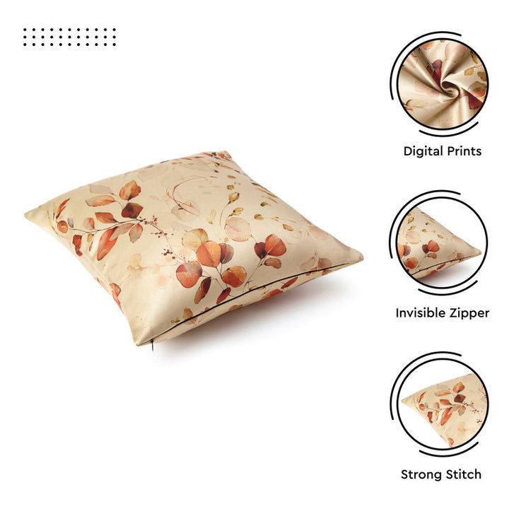 Blackout Polyester L1 Orange Cushion Cover (Pack of 2)