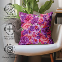 Blackout Polyester F2 Pink Cushion Cover (Pack of 2)