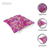 Blackout Polyester F2 Pink Cushion Cover (Pack of 2)