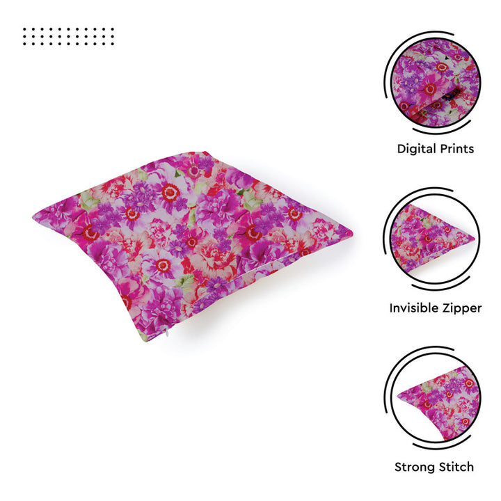 Blackout Polyester F2 Pink Cushion Cover (Pack of 2)