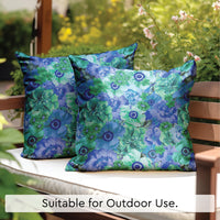 Blackout Polyester F2 Blue Cushion Cover (Pack of 2)