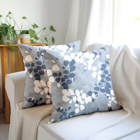 Blackout Polyester L2 Blue Cushion Cover (Pack of 2)