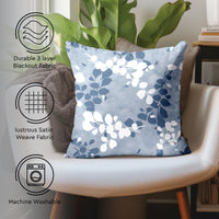 Blackout Polyester L2 Blue Cushion Cover (Pack of 2)