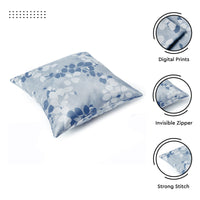 Blackout Polyester L2 Blue Cushion Cover (Pack of 2)