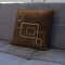 Dupion Silk Chain Coffee Cushion Cover (Pack of 2)